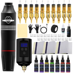 YILONG Cheap Beginner Professional Tattoo Kit Permanent Makeup Machines Wireless Tattoo Machine Kit Complete Supply With Ink