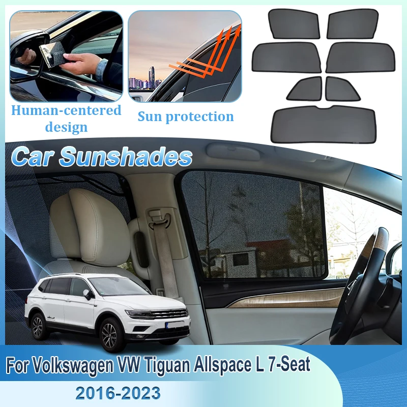 

Для Volkswagen VW Tiguan Allspace L 7-местный AD BW MK2 2016~2023: Магнитная сетчатая солнцезащитная шторка для автомобиля, блокирующая свет и обеспечивающая конфиденциальность