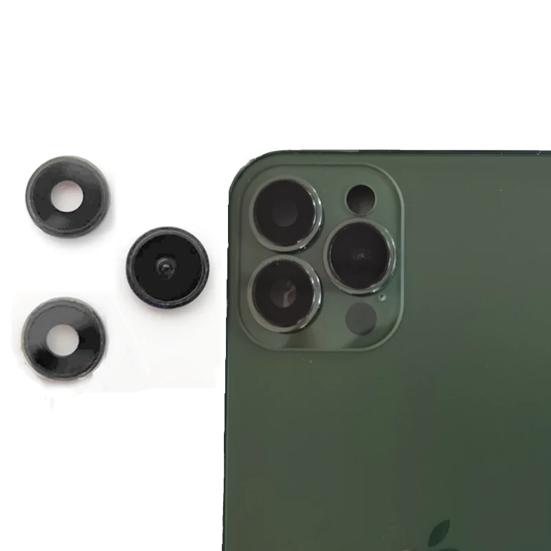 For iPhone Xs Xsmax like 13Pro 14ProMax Small Camera Glass Lens With Frame Fake Camera Lens Ring Cap for Xs max DIY Replacement