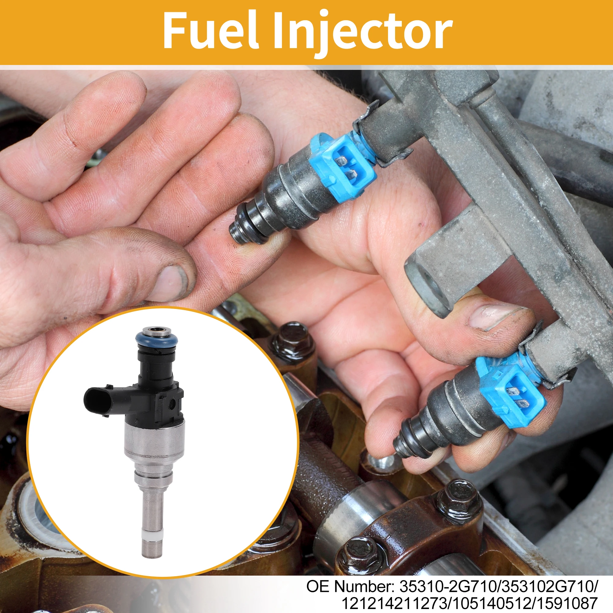 

UXCELL No.35310-2G710 Fuel Injector for Hyundai Santa Fe Sport Base 2.4L Gas Car Engine Flow Match Fuel Nozzle
