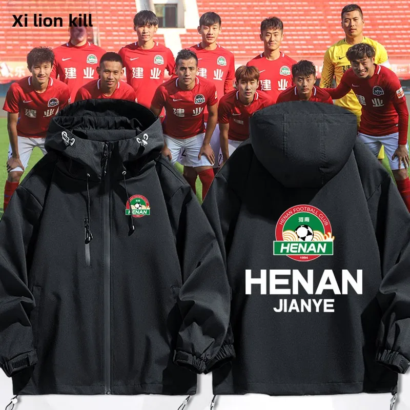 

ex Tee-in-One Fooall Fan Jaet Spor Casual Windproof Polyester Hooded Zipper Closure Jaet for Autumn And Spring