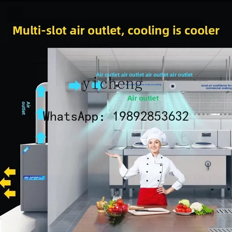 DFS kitchen commercial air conditioner single refrigeration machine catering barbecue canteen hotel cooling equipment