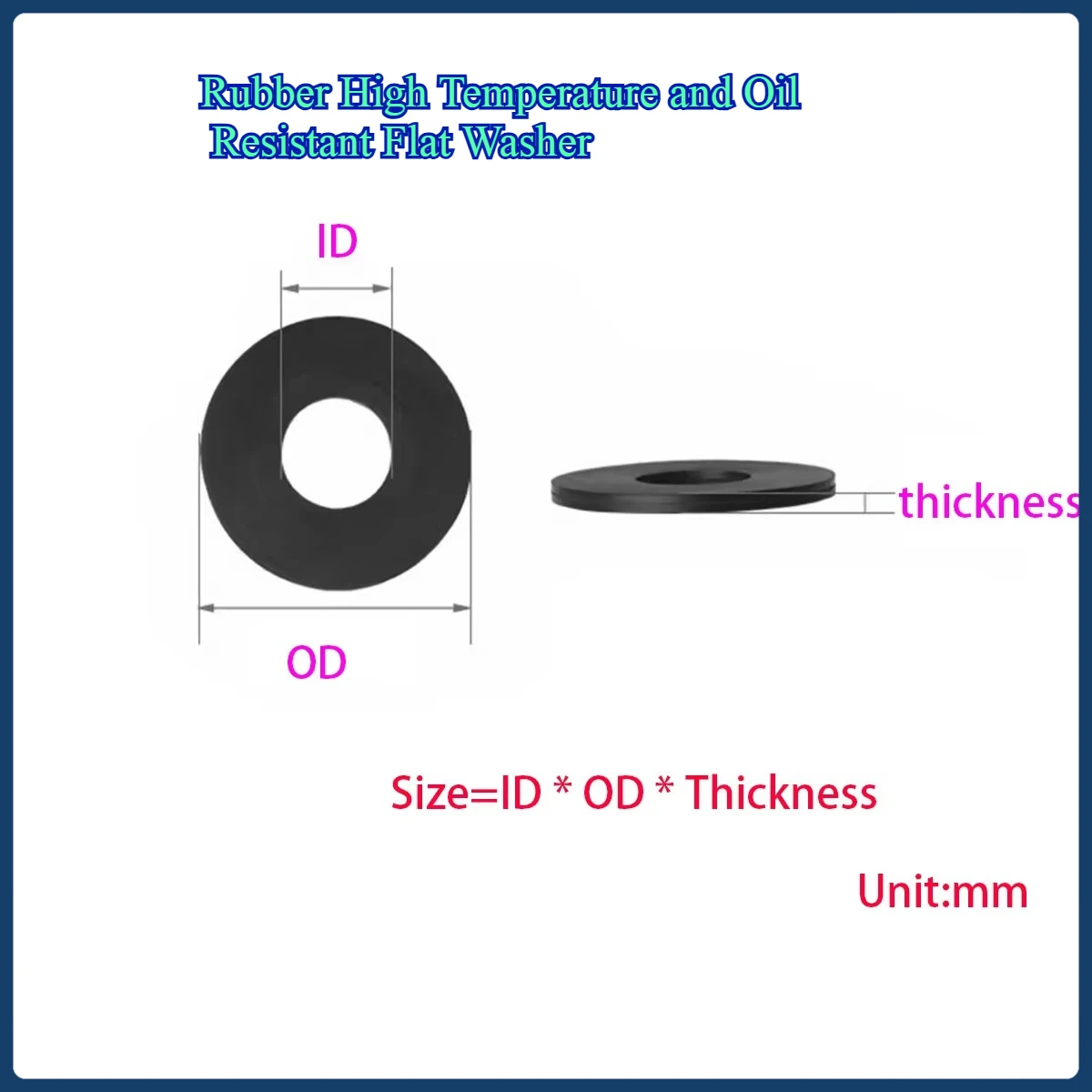 

Rubber High Temperature and Oil Resistant Flat Washer, Waterproof and Shock-absorbing Screw, Sealing Ring