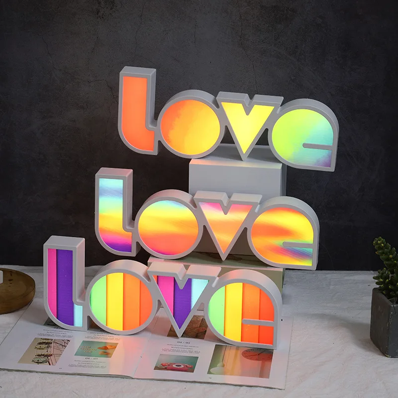 LED Letter LOVE Light Box Night Lights Valentine's Day Table Lamps Holiday Decoration