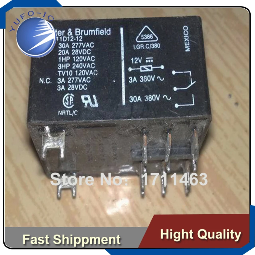 Free Shipping 2PCS Relay Potter Brumfield T92S11D12-12 brand new to 25   YF0923