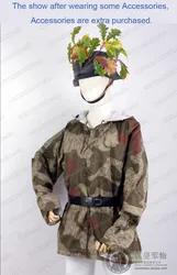 Reproduction Cosplay WW2 German WH  Tan Water Camouflage and Splinter Pattern Camouflage Sniper Blouse White Reversible Smock