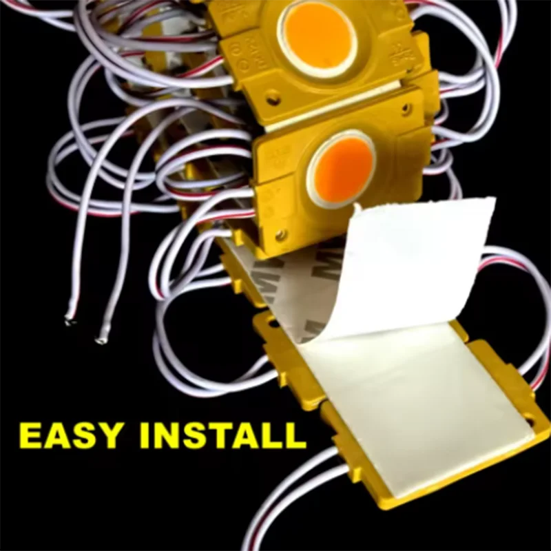 20/100PCS 2.4W COB LED Module 24V Light Advertisement Design Sign Backlight Shop Banner Waterproof IP67 White Red Green Blue