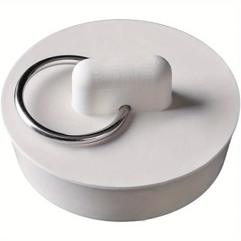 

Rubber Drain Stopper Set - 6pcs, Universal Sink Bathtub Plugs, Multiple Sizes, White - Water Sealing Plugs Drain snake Sink plug