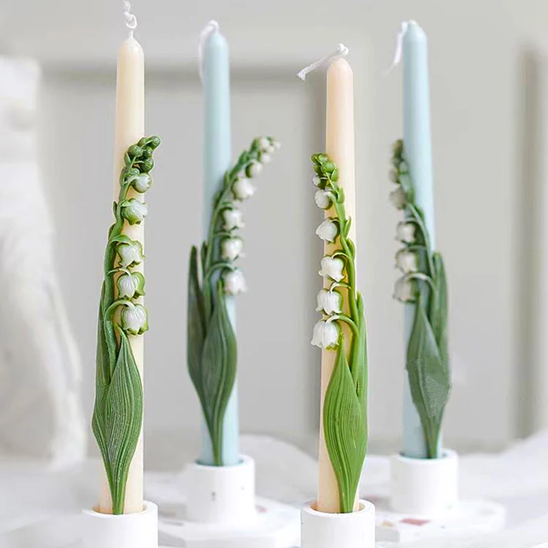 Lily of The Valley Silicone Mold Handmade Aromatherapy Candle Clay Epoxy Resin Making Mould DIY Jewelry Decoration Gypsum Mold