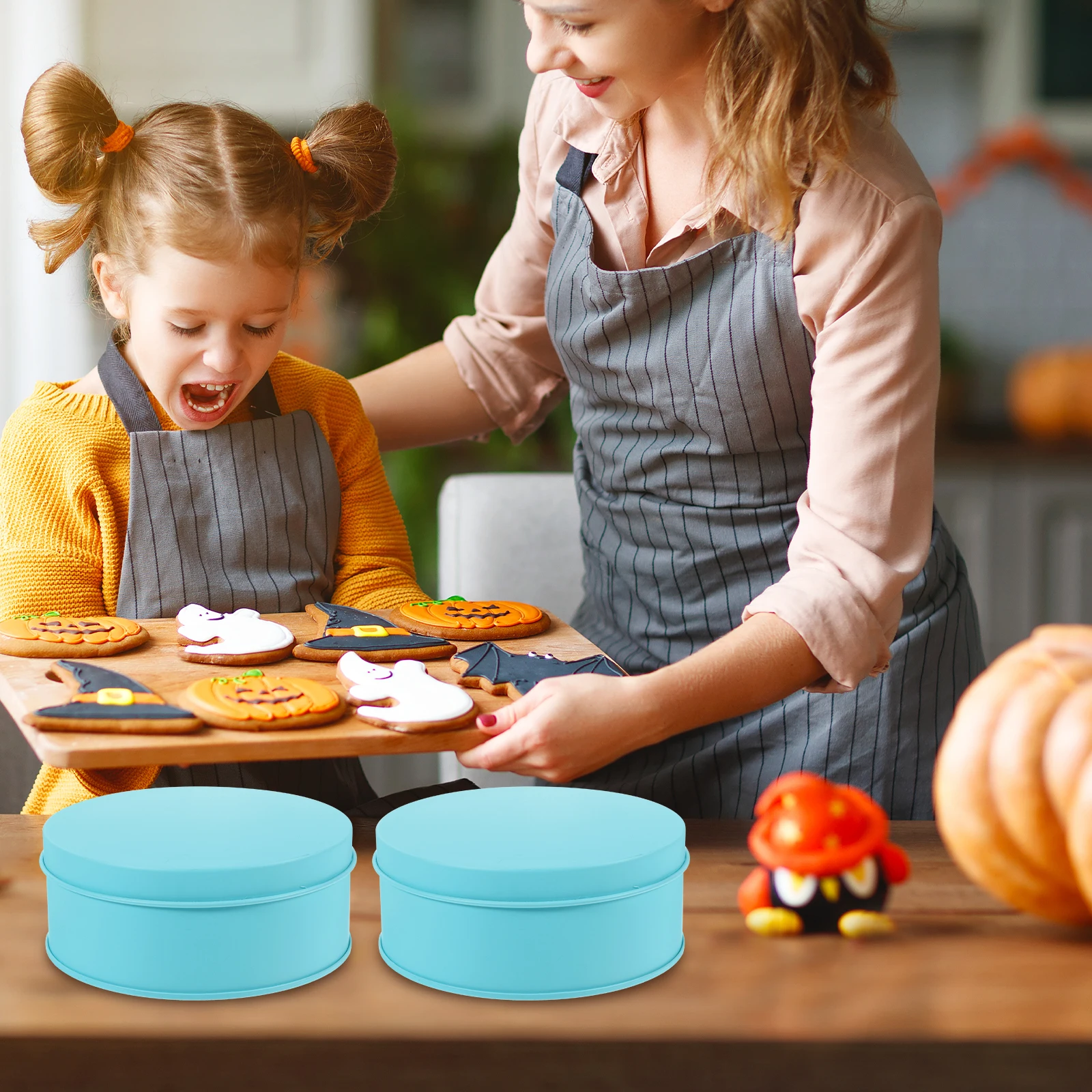 

6 Pcs Iron Tank Storage Box Butter Cookies Tin Candy Tins with Lids Container Jars Containers