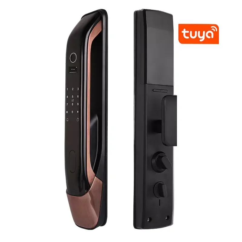 

Smart Door Lock with Camera, Support Fingerprint and Digital Password Unlocking, Support WiFi Application Control