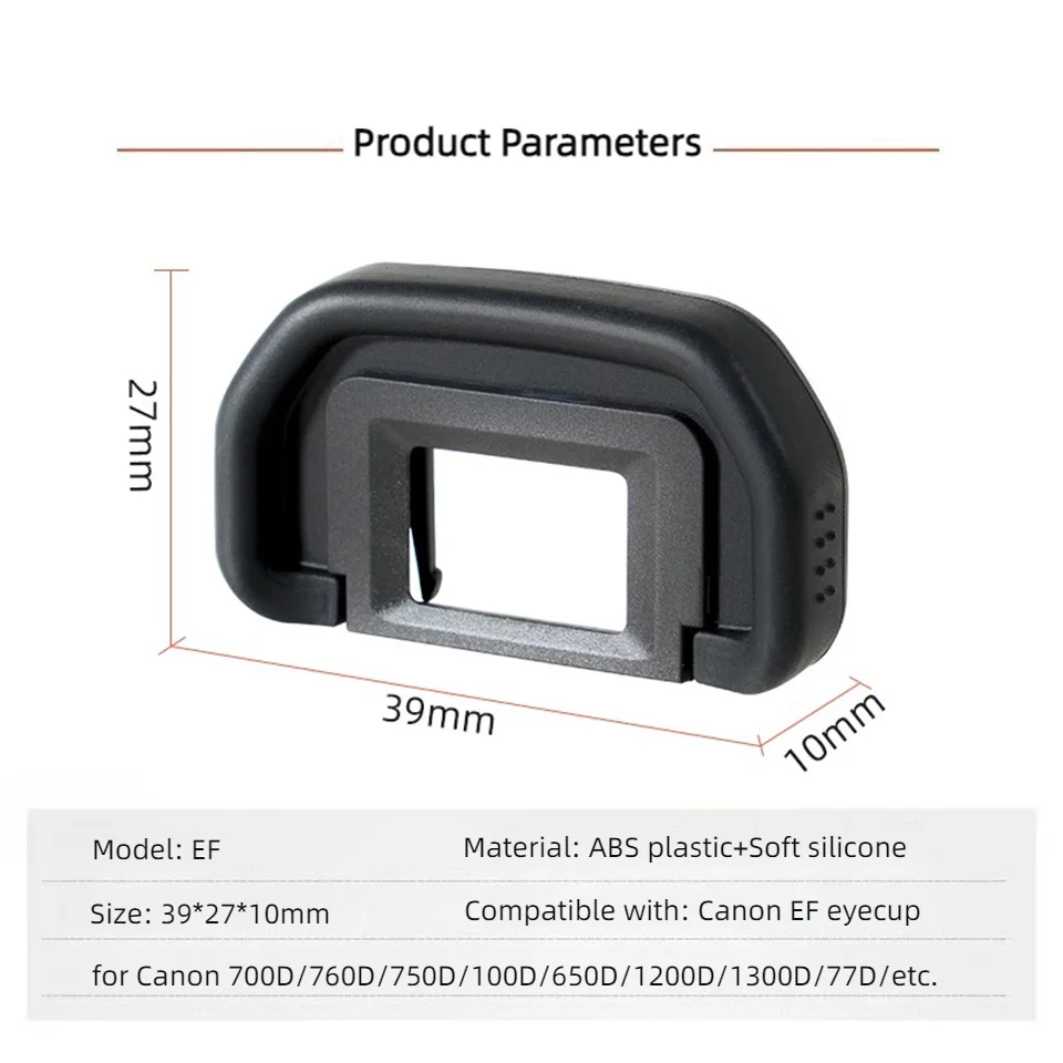 EF Rubber Eye Cup Eyepiece Eyecup Protect Viewfinder for Canon 100D/200D/600D/650D/700D/750D/760D/800D/1100D/1200D/1300D/77D