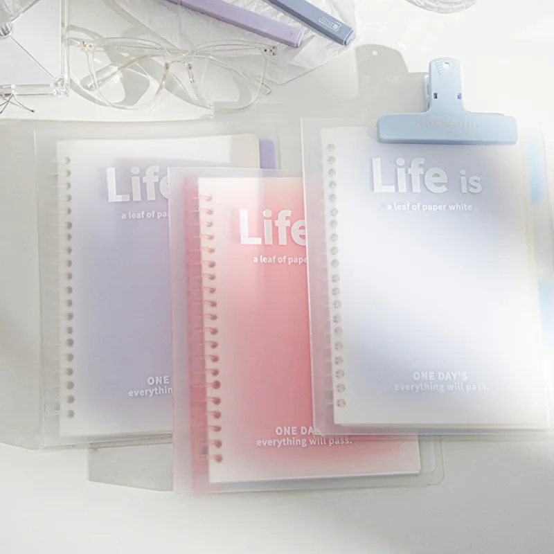 A5/B5 Binder Loose-Leaf Notebook 60 Sheets Lined Book for Students Writing Kawaii Simple Stationery School Supplies