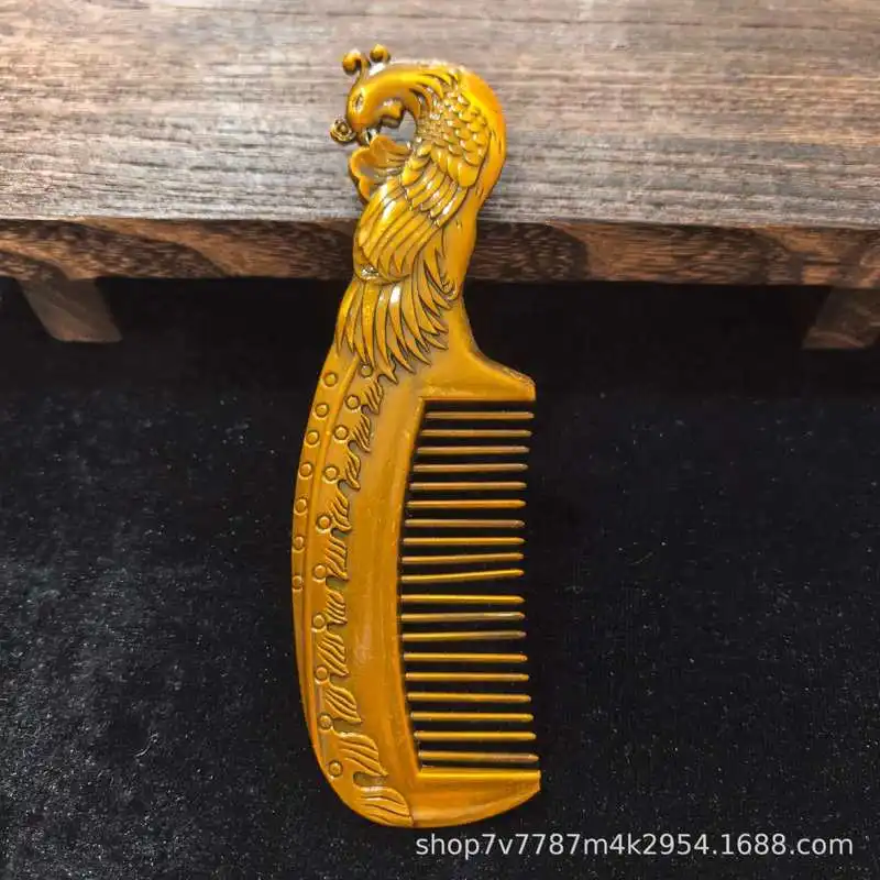 Brass craft phoenix comb home decoration ornament gift