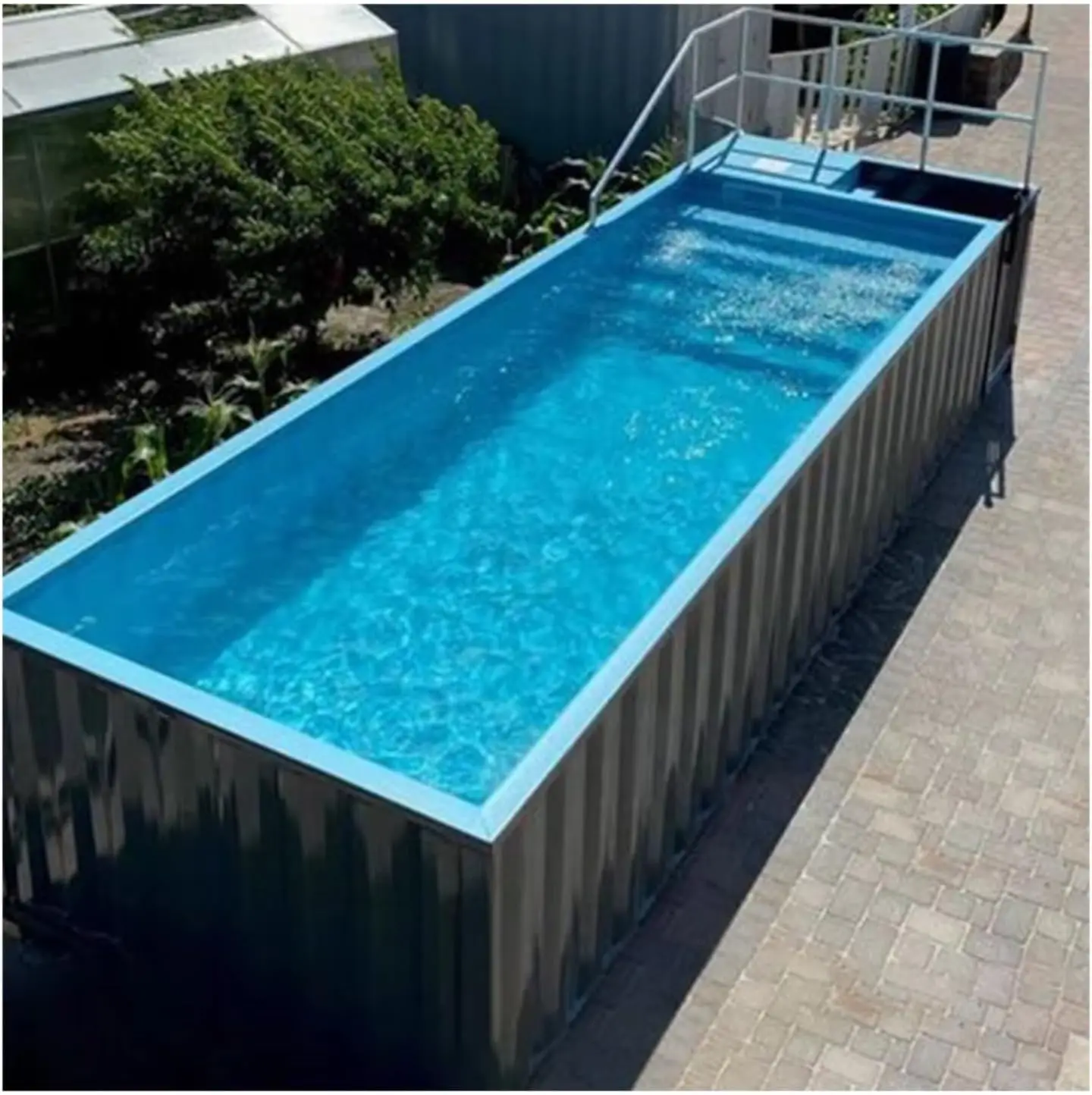 Piscina personalizzata con contenitore fuori terra Grande piscina ad aria aperta prefabbricata da 20 piedi 40 piedi per intrattenimento all'aperto