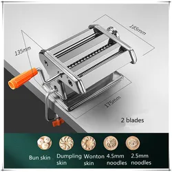 Household small manual noodle machine automatic dumpling wrapper machine multifunctional pasta maker