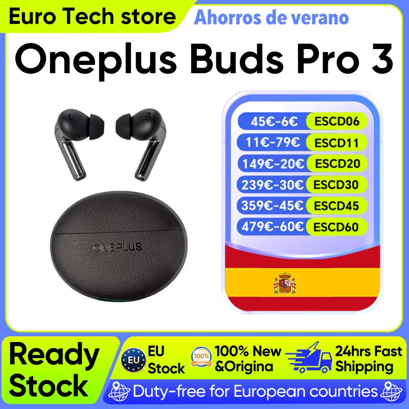 Versión Global Oneplus Buds Pro 3 TWS auricular Bluetooth 50dB cancelación activa de ruido 43h duración de la batería Bluetooth 5,4 IP55 AAC SBC