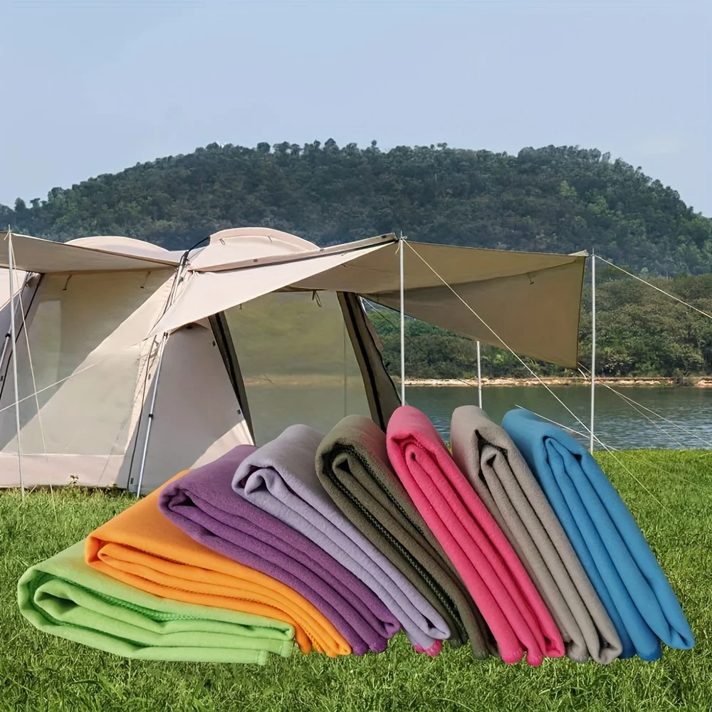 1pc 速乾トラベルタオル、マイクロファイバービーチタオルコンパクトソフトトリップタオル軽量大人タオルキャンプ、ジム、ビーチ用