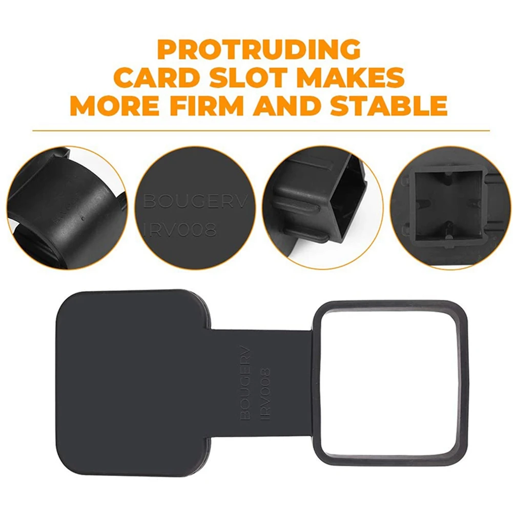 2Pcs 2 Inch Trailer Hitch Cover Plug Cap Rubber Fits 2 Inch Receivers Class 3 4 5 Trailer Hitch Cover