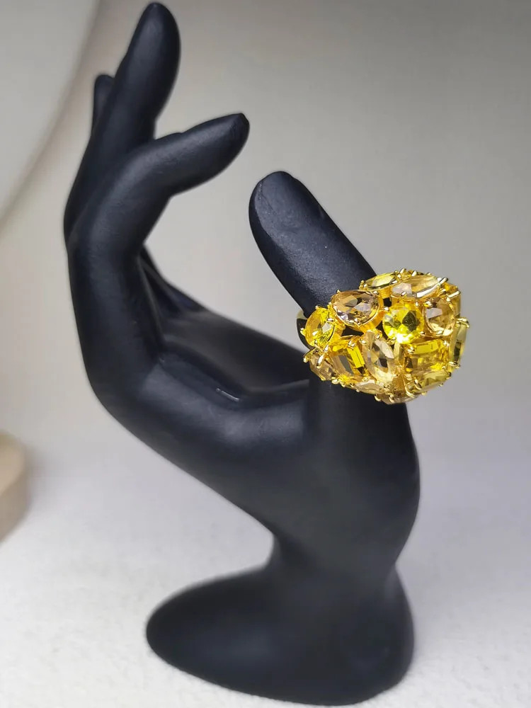 Ensemble de bijoux de luxe en cristal scintillant arc-en-ciel en sucre de roche 2026, collier, boucles d'oreilles, bracelet, bague, cadeau romantique pour femmes