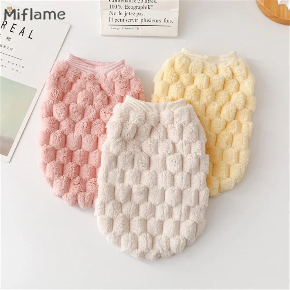 

Miflame Winter Puppy Clothing Fleece Vest Coat For Small Dogs Hoodies Chihuahua Schnauzer Sleeveless Pet Sweatshirt Warm Pajamas