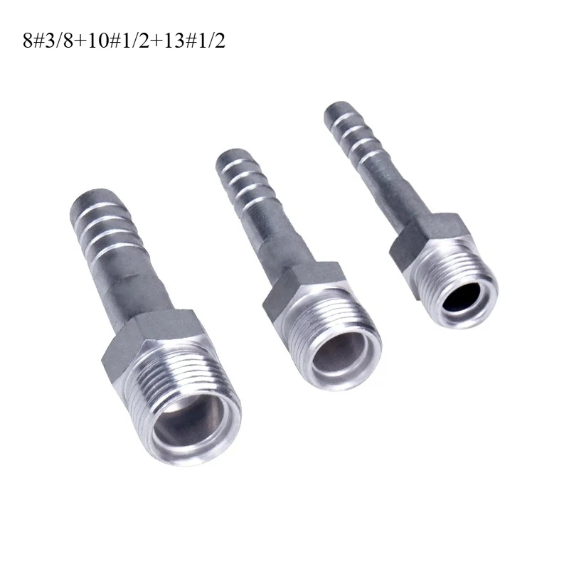 #6 #8 #10 Straight Male Insert O-ring Barbed Fitting for A/C Refrigerant Hose