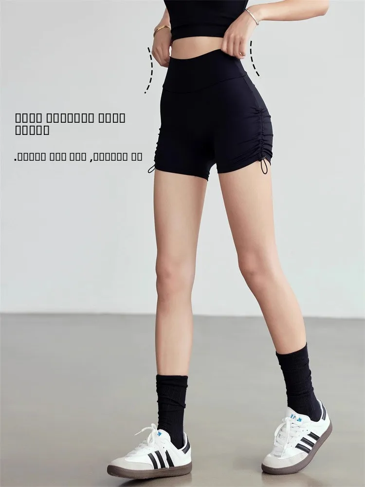 

Sexy High-Waist Yoga orts Women's Elastic Dstring Running Sports Tee-Quarter Length Fitn Hot Pants Trendy Commute S...