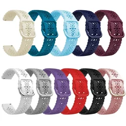 18mm Silicone SmartWatch Strap For Garmin Venu 3S/Venu 2S/Vivoactive 4S/Forerunner 265S 255S Bracelet Rose Gold Buckle Wristband