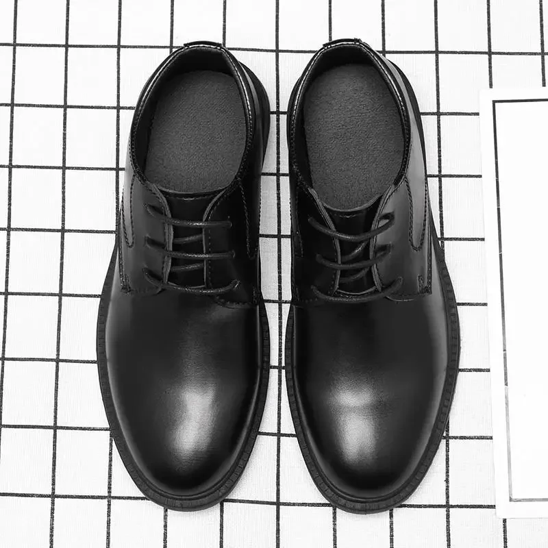 Zapatos Derby de cuero genuino con cordones para hombre, Zapatos de vestir italianos de lujo para negocios, nuevos