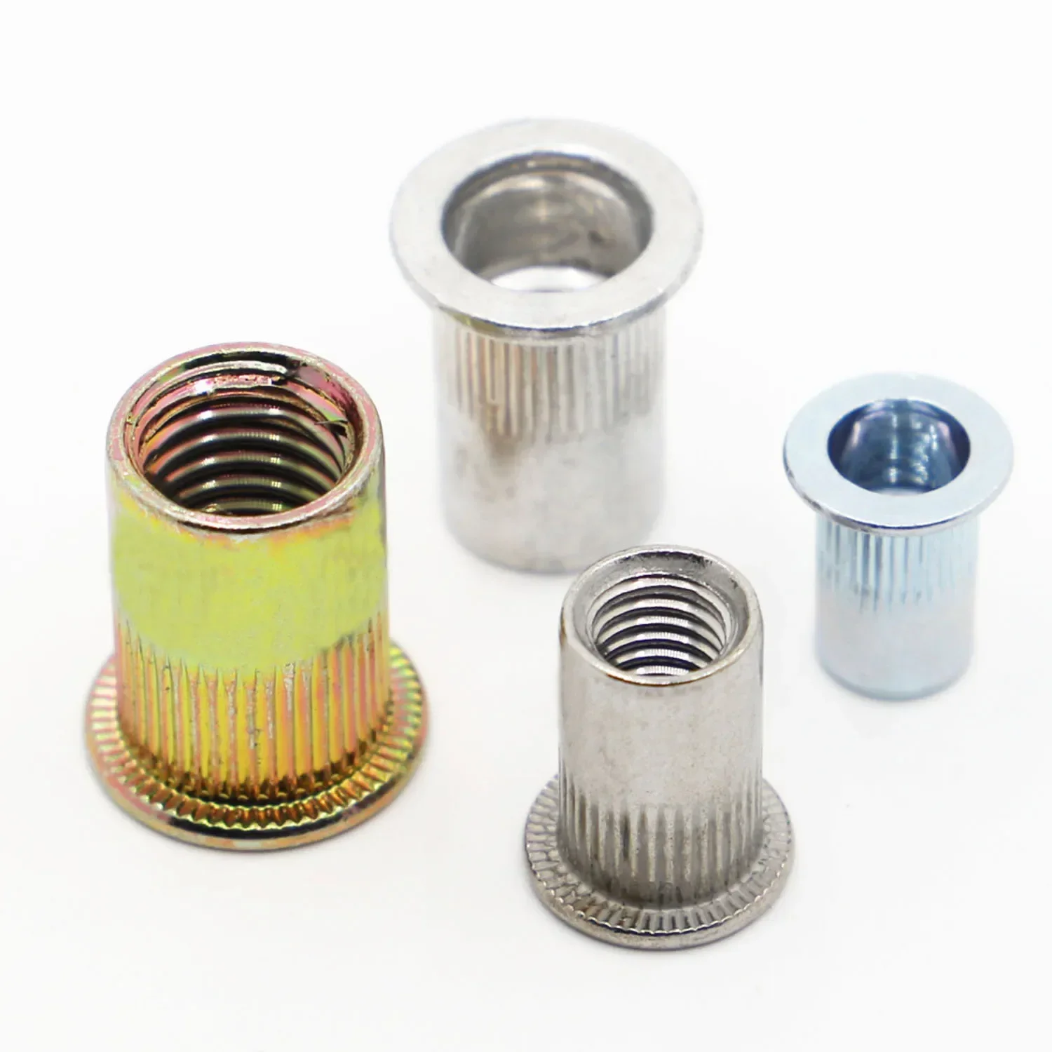 304 Stainless Steel / Carbon Steel / Aluminum Flat Head Blind Rivet Nut Insert Rivnut Nutsert   Nut M3 M4 M5 M6 M8 M10 M12