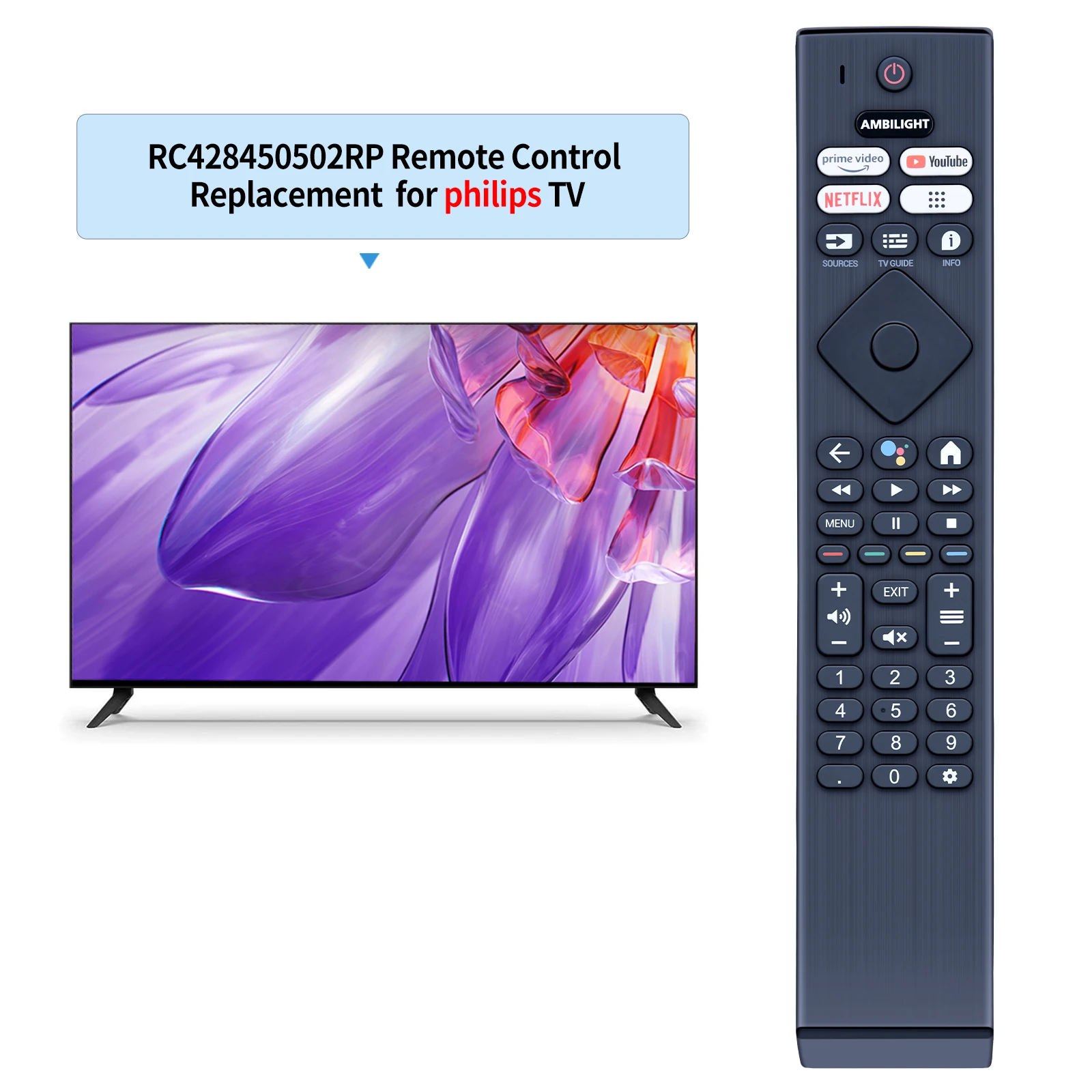 Remote control RC4284505/02RP 398GM08BEPH0018PH fpr philips tv