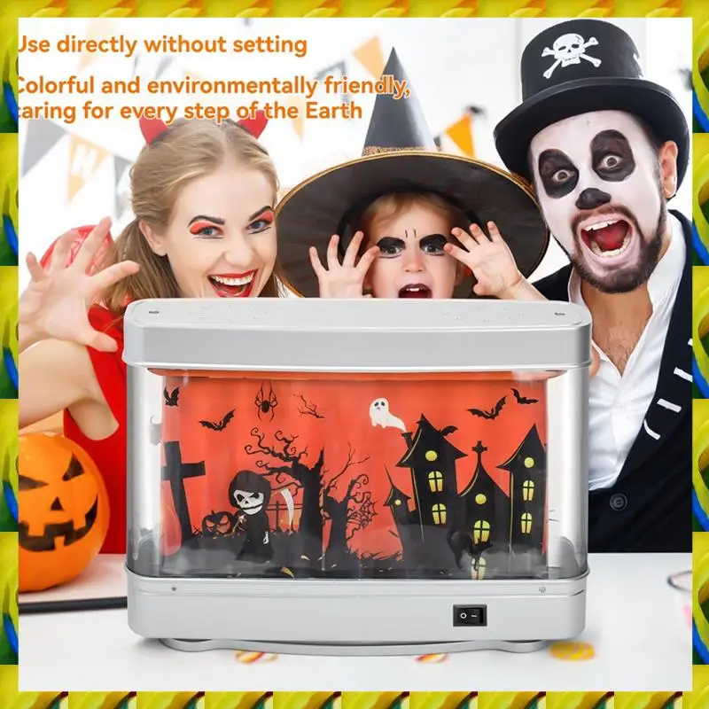 WFF Fish Tank Light Aquarium Decor Night Light Virtual Halloween Dynamic LED Table Lamp For Room Decor Home, Office