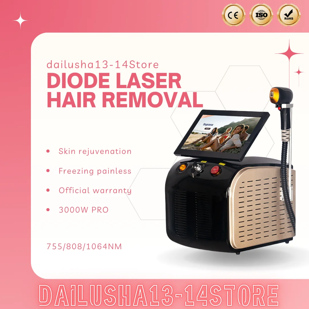 

2025 Best Depilator New Ice Platinum Cooling System Skin Care 808nm Diode Laser Hair Removal Machine 3-Wavelength