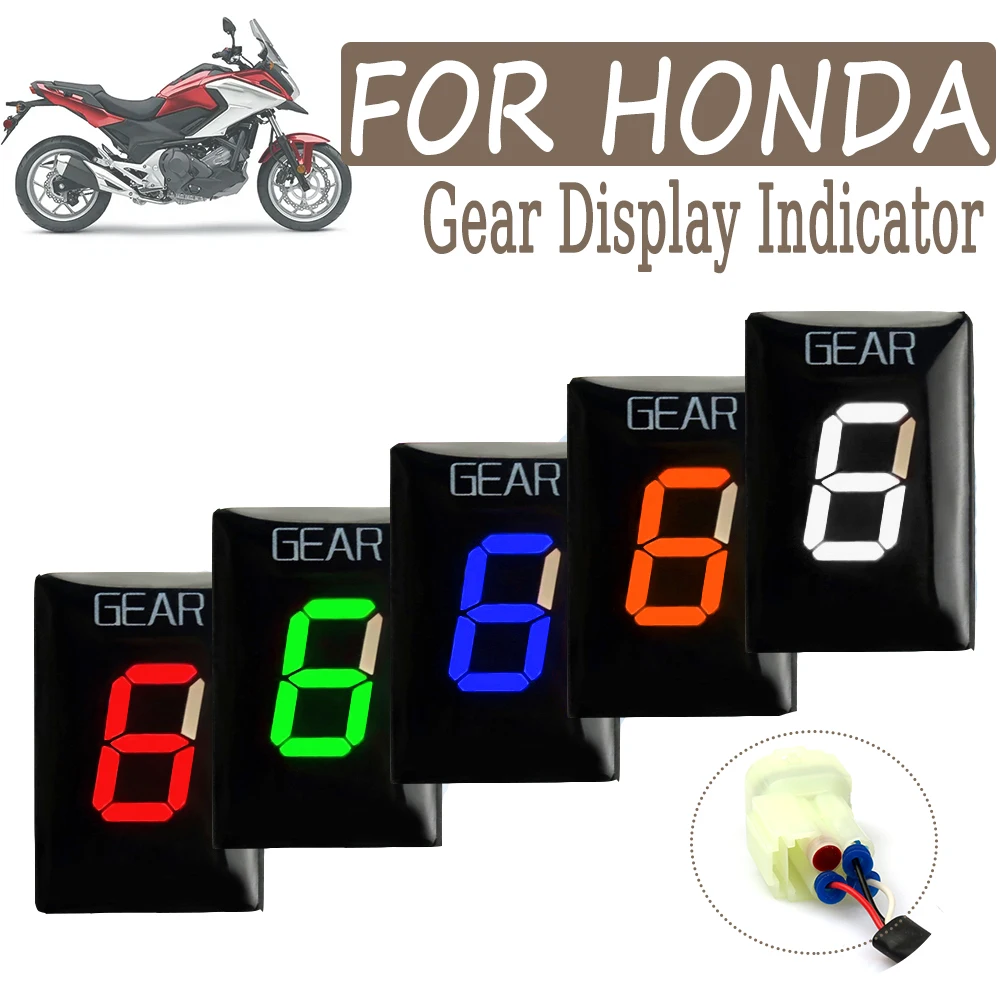 6 Speed Gear Display Ecu Plug Mount Indicator 1-6 Level Gear Indicator Fit For Honda CB400F CB500X CBR600RR CBR650F CBR1000