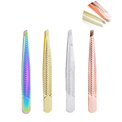 Funmix Stainless Steel Eyebrow Tweezers Face Hair Removal Clip Brow Pincet Clips Eyelash Extension Beautfy Makeup Tools