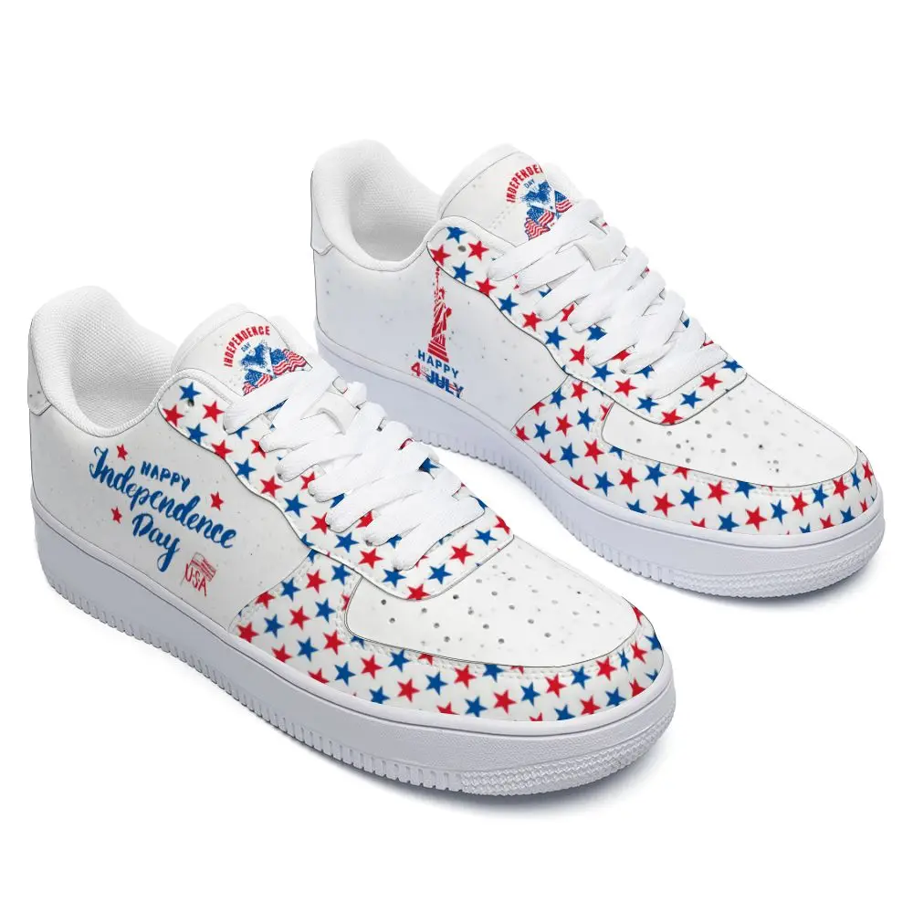 

Dropshipping Print On Demand Air Force Custom Sneaker Custom Shoes Happy USA Independence Day Custom Printing Free Shipping