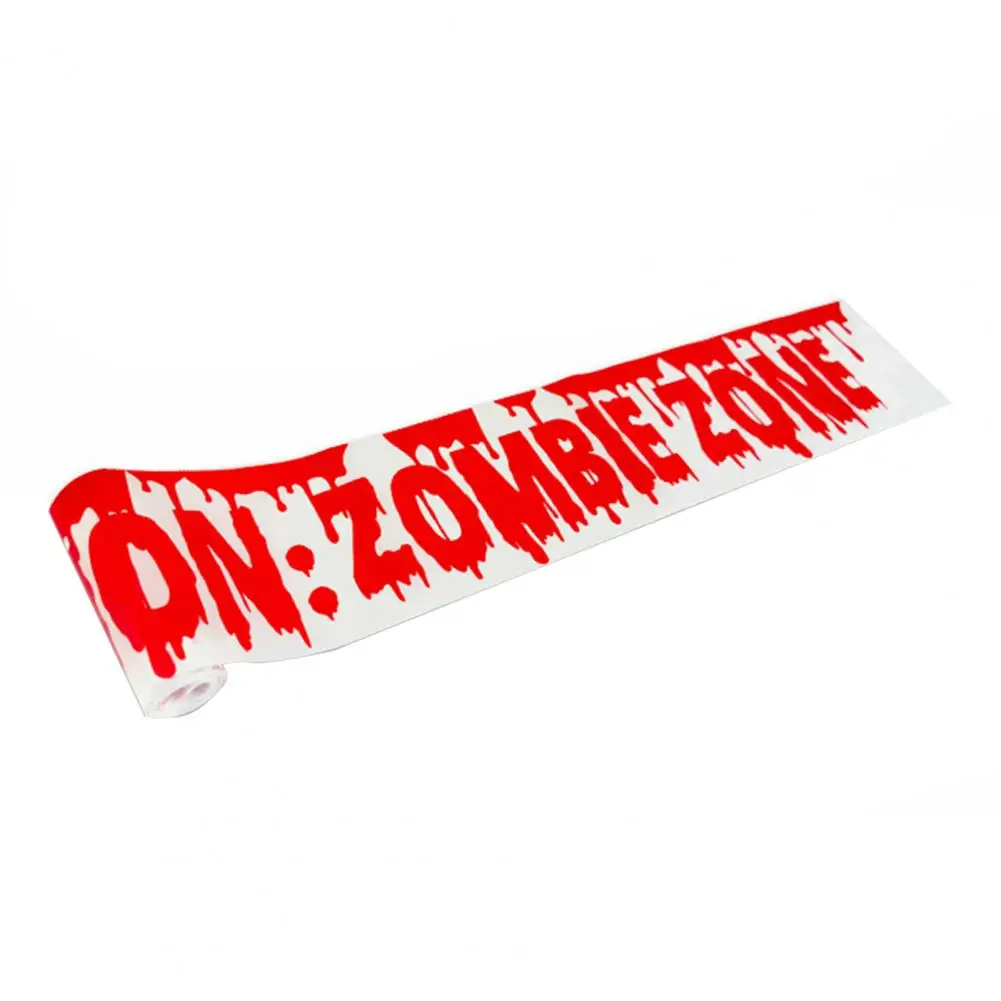 Unique Halloween Party Supplies Spooky Halloween Warning Tape Set for Party Decoration Atmosphere Prop Signs Banner Window