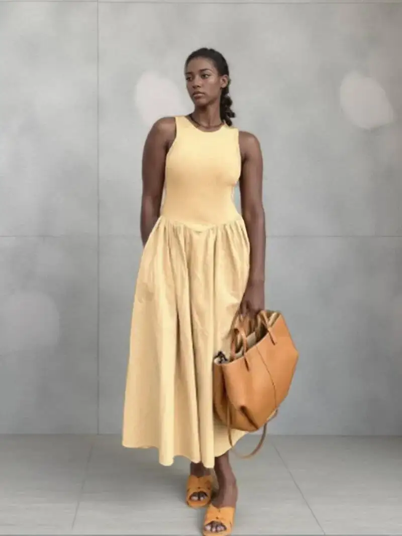 Khaki Elegant Long …