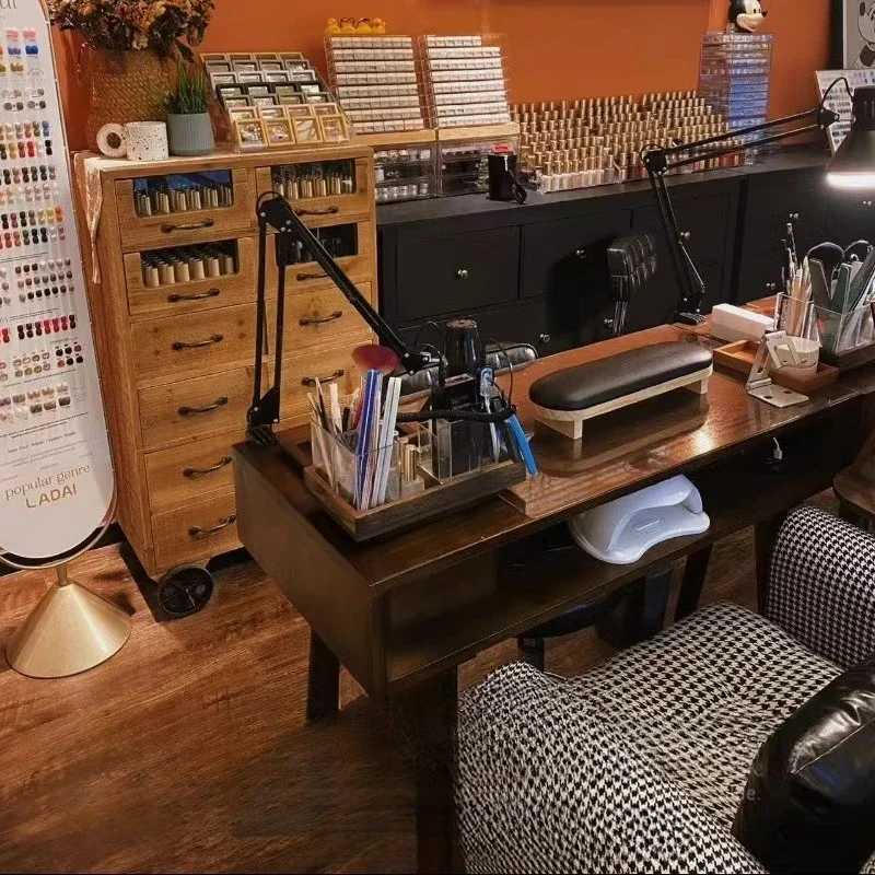 

Portable Beauty Luxury Nail Table Modern Professional Equipment Nail Desk Manicure Simple Meuble Onglerie Salon Furniture