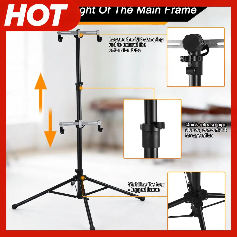 

Aluminum Alloy Parking Racks Space Saving Floor Parking Cycle Organizer No Drilling Required for Apartment Bikes Safe & Secure