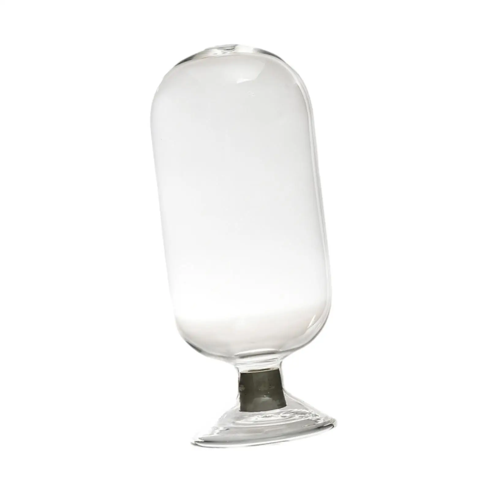 Compact Glass Match Storage Bottle Decorative Upside Down Cloche Jar Fireplace Match Holder for Home Decor
