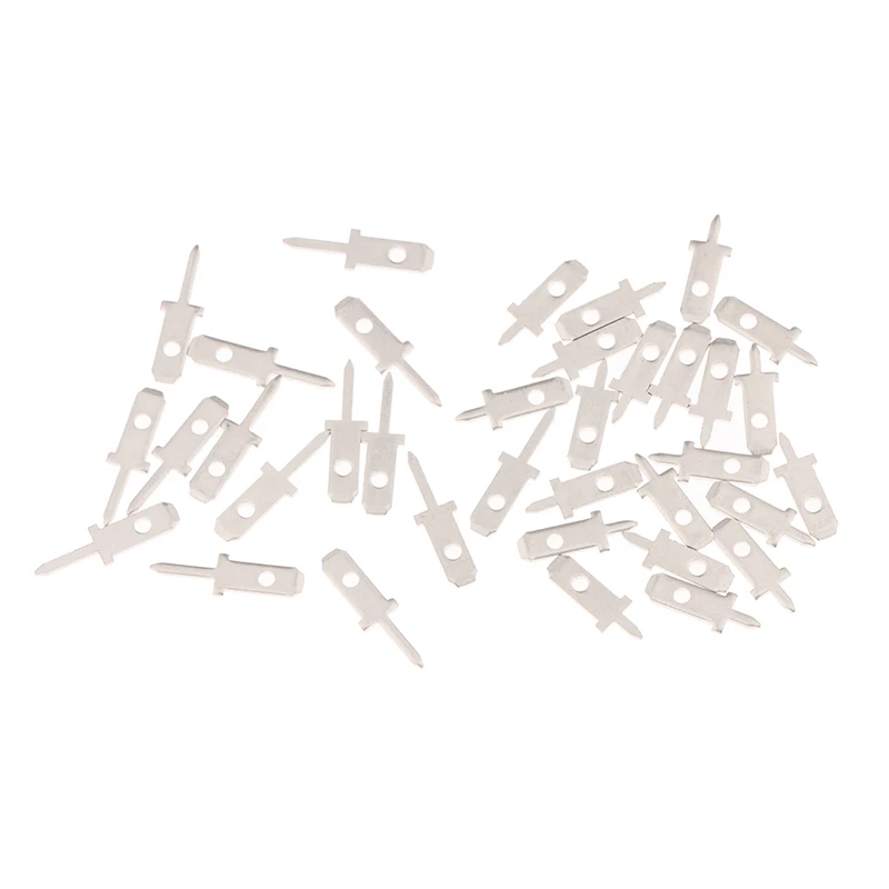 50Pcs 2.8 Inserts Plug Spring Terminal PCB Solder Lug Thickness 0.8mm One Legs ,PCB Welding Sheet