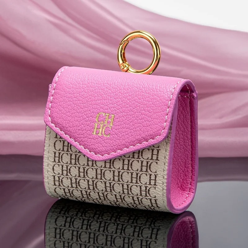 

CHCH 2026 New Mini Wallet Earphone Bag Exquisite coin purse Durable Metal Ring Design Brand Letter Decoration Key Bag
