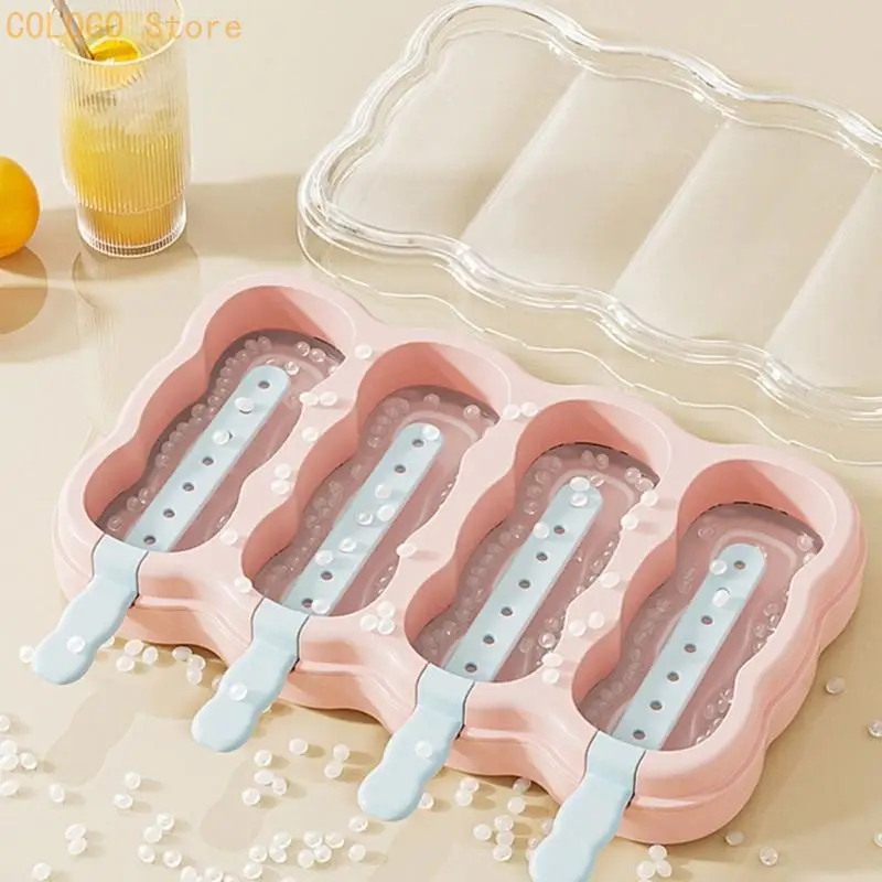Flexible Plastic Popsicles Molds for Easy Releases Ice Lolly Maker Kitchen Tool D0LD