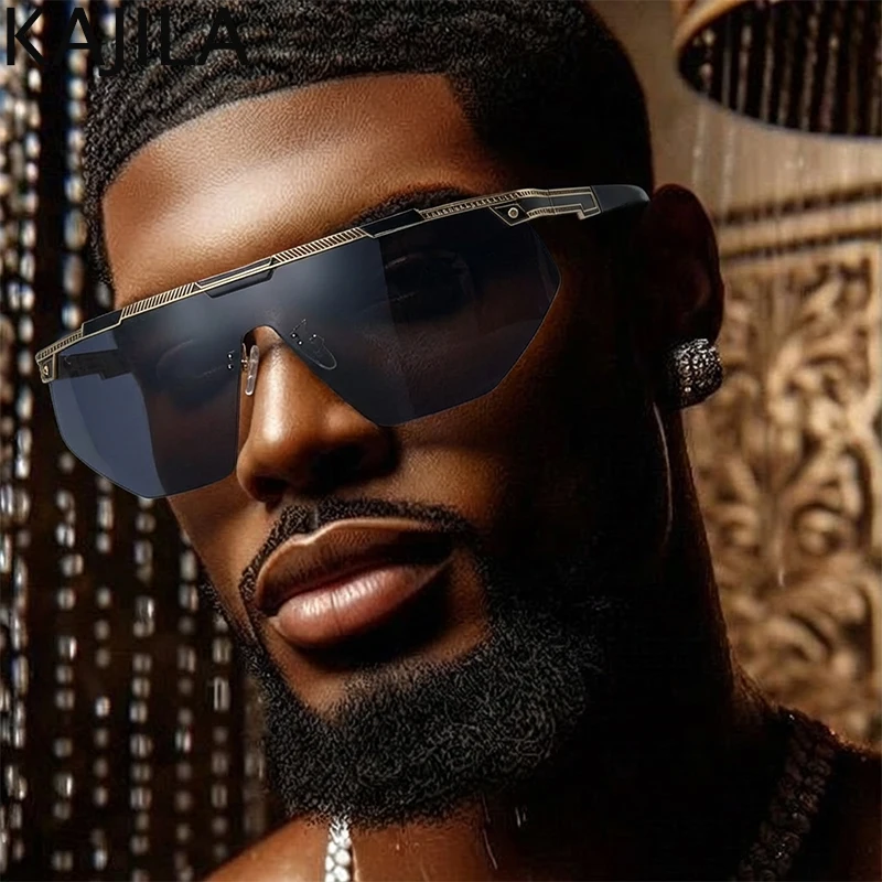 

Oversized One-Piece Mask Punk Shield Sunglasses Women Men 2026 Luxury Brand Steampunk Windproof Goggle Sun Glasses For Male