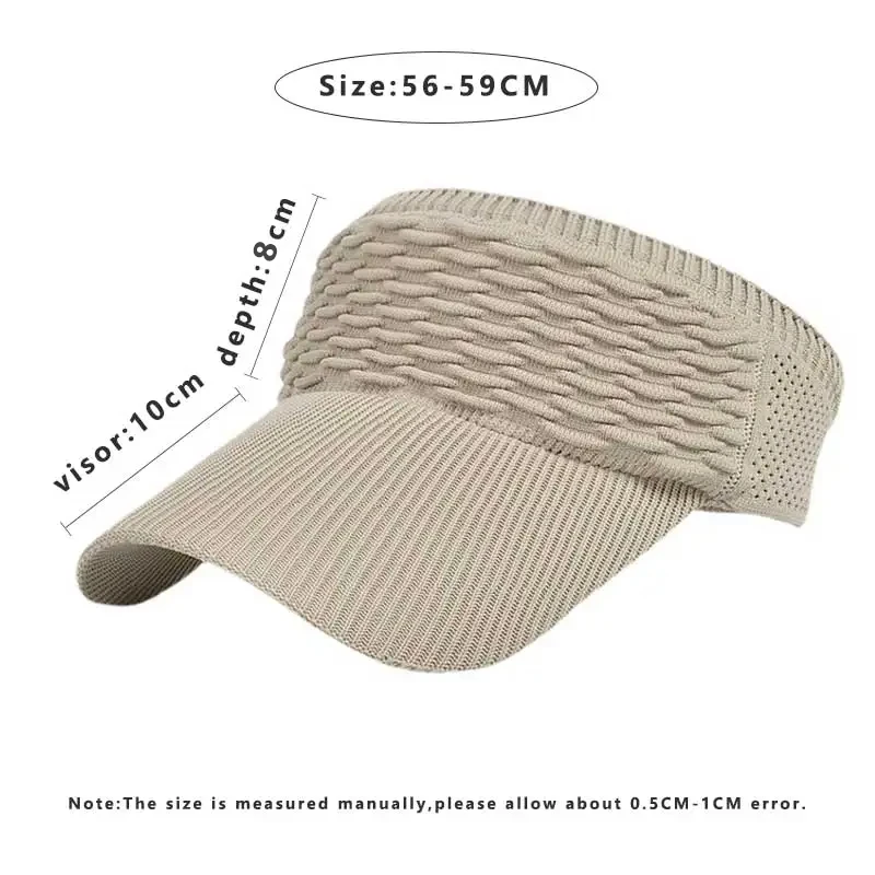 Long Brim Folds Empty Top Hat for Women Summer Beach Hats Fashion Elastic Fabric UV Sunshade Sun Visors Outdoor Sports Golf Hats