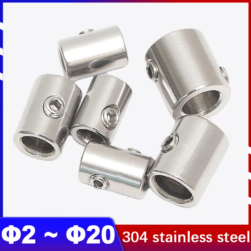 304 Stainless Steel Wire Rope Sheath Fixed Tightening Buckle Wire Rope Connector Ferrule Lock Buckle Post Railing Guardrail