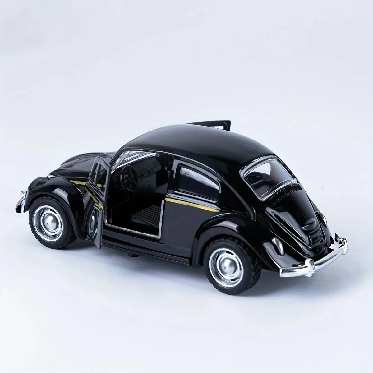 نموذج سيارة مصغر أنيق مع أبواب مفتوحة وسحب للخلف، بلاستيك/معدن متين، لا يتطلب بطاريات - هدية مثالية f #5