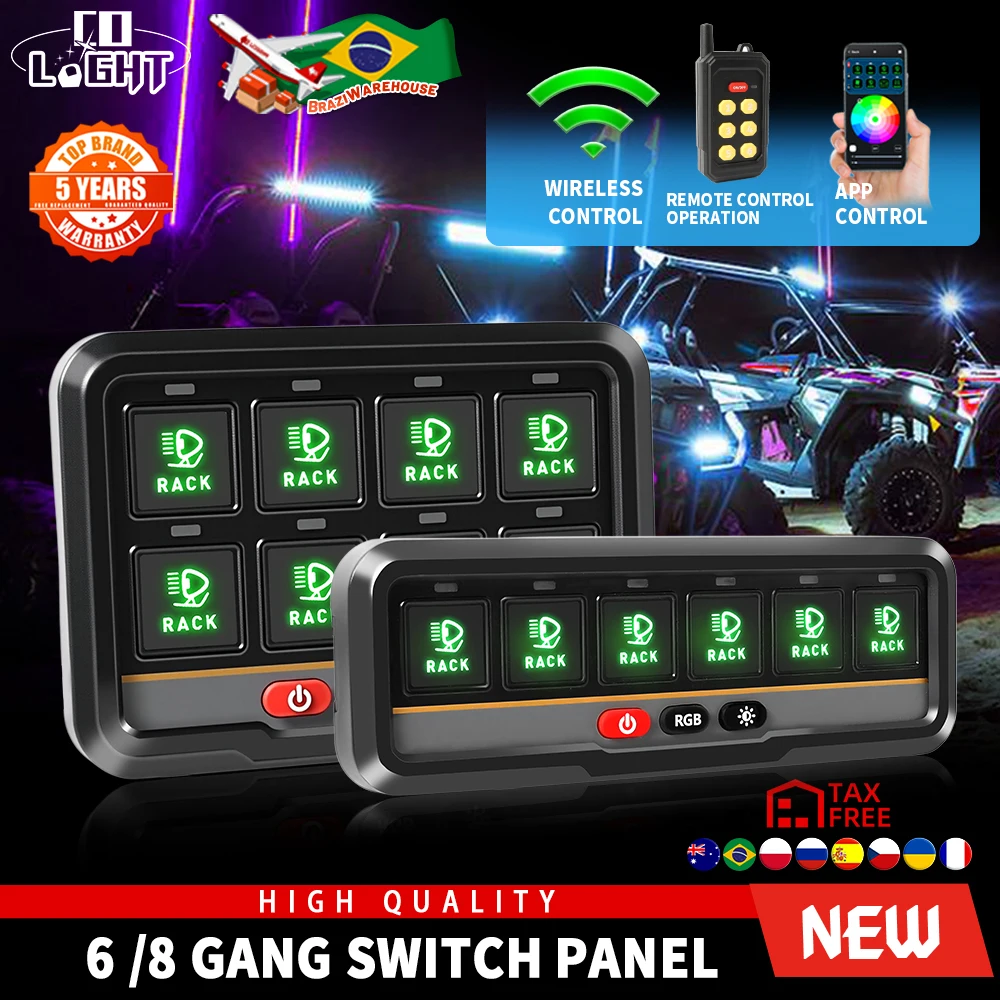 

CO LIGHT RGB 8 групп/6 групп беспроводной пульт дистанционного управления сенсорная панель переключателя для автофургона внедорожника модификация яхты переключатель управления
