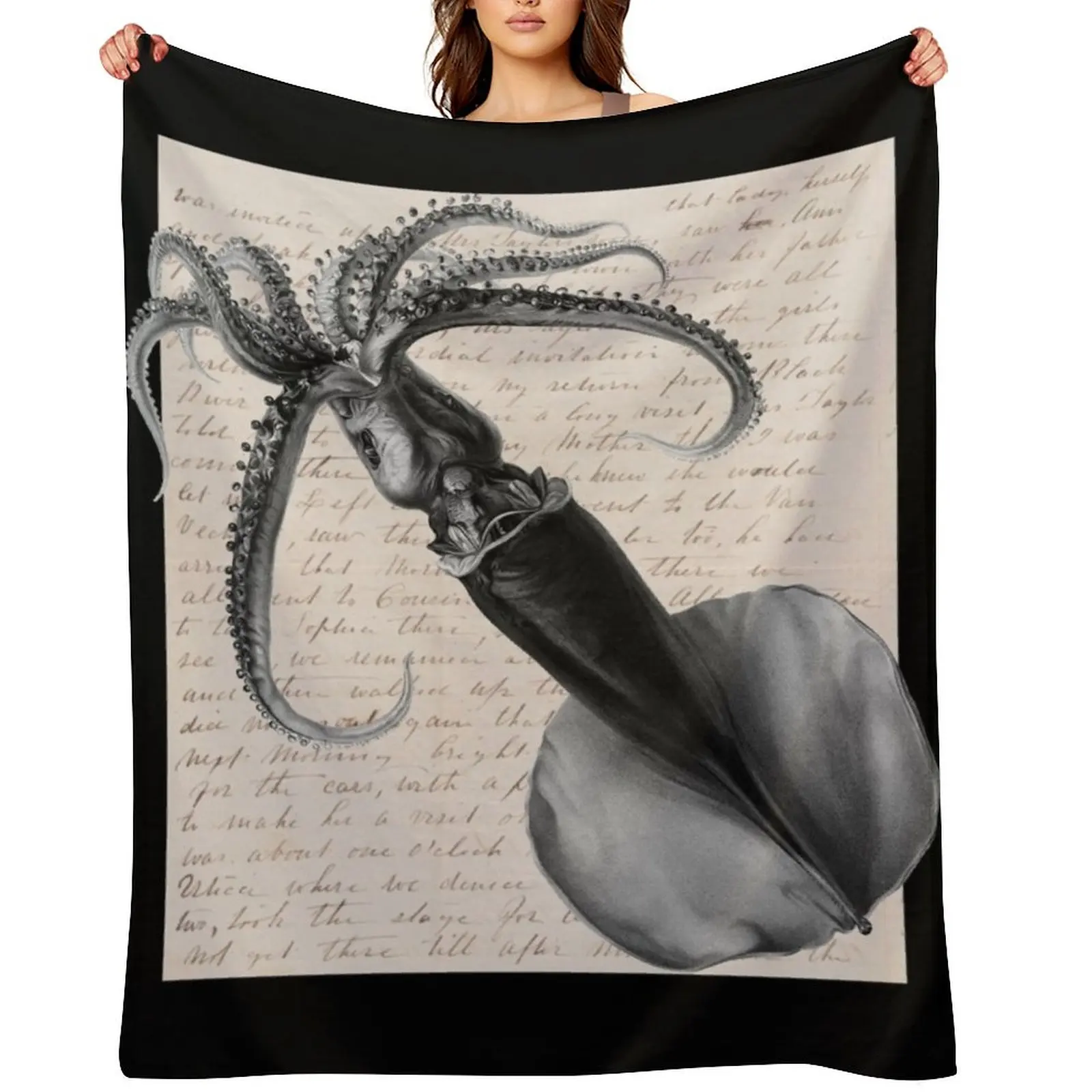 

Squid Throw Blanket Plaid on the sofa Single Decoratives Large Blankets